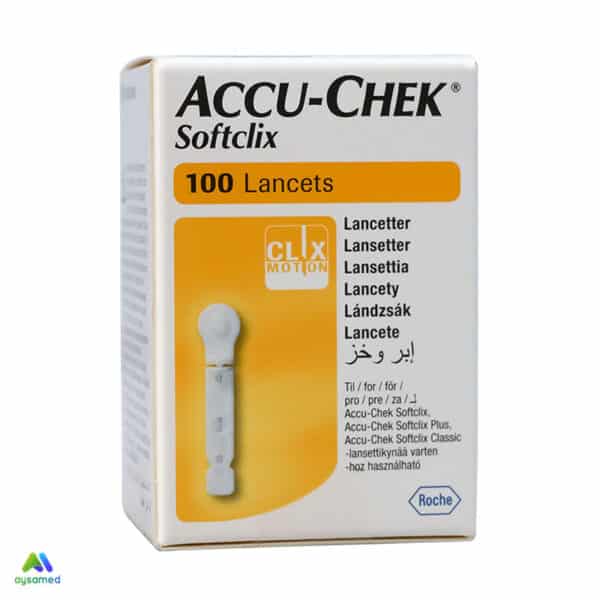 سوزن تست قند خون اکیو چک مدل Softclix بسته ۱۰۰ عددی